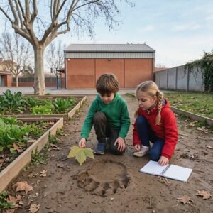 Las huellas del patio misterioso