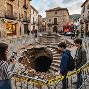 Los engranajes bajo la plaza